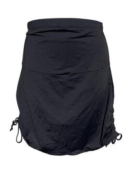 Anne Cole Black Adjustable Swim Skirt Womens Size M Nylon Blend Built-In Shorts